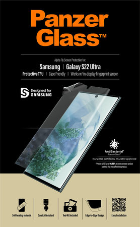 PanzerGlass - Schutzfilm für Samsung Galaxy S22 Ultra, transparent