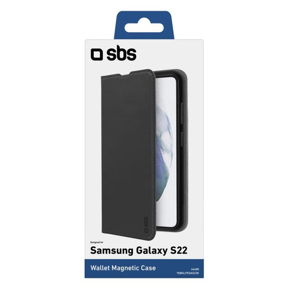 SBS - Fall Book Wallet Lite für Samsung Galaxy S22, schwarz