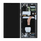 Samsung Galaxy S22 Ultra S908B - LCD Display + Touchscreen Front Glas + Rahmen (Graphite) - GH82-27488E, GH82-27489E Genuine Service Pack