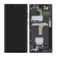 Samsung Galaxy S22 Ultra S908B - LCD Display + Touchscreen Front Glas + Rahmen (Phantom Black) - GH82-27488A, GH82-27489A Genuine Service Pack