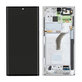Samsung Galaxy S22 Ultra S908B - LCD Display + Touchscreen Front Glas + Rahmen (Phantom White) - GH82-27488C, GH82-27489C Genuine Service Pack