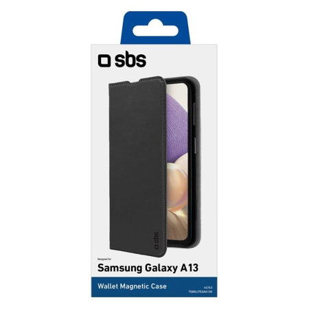 SBS - Fall Book Wallet Lite für Samsung Galaxy A13 5G und A04s, schwarz