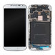 Samsung Galaxy S4 i9500 - LCD Display + Touchscreen Front Glas + Rahmen (White Frost) OLED