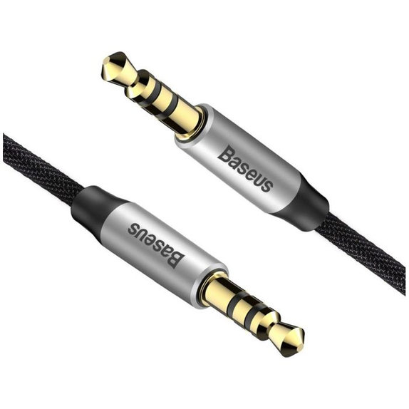 Baseus - Aux Kabel (1m), Silber/Schwarz
