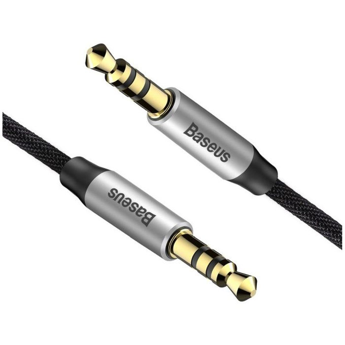 Baseus - Aux Kabel (1m), Silber/Schwarz