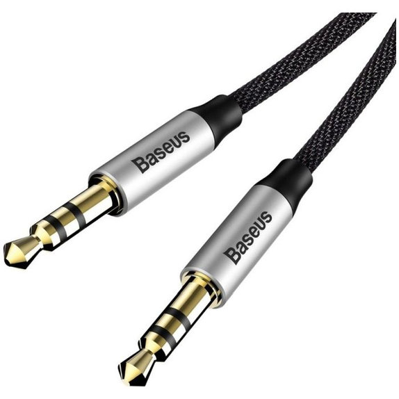 Baseus - Aux Kabel (1m), Silber/Schwarz