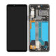Sony Xperia 10 IV XQCC54 - LCD Display + Touchscreen Front Glas + Rahmen (Black) - A5047173A Genuine Service Pack