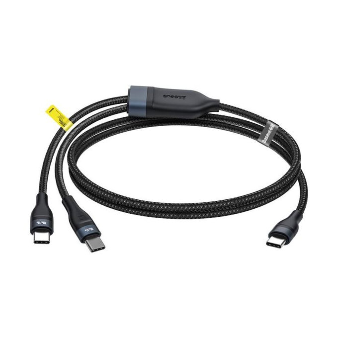 Baseus - USB-C / 2x USB-C Kabel (1.5m), schwarz