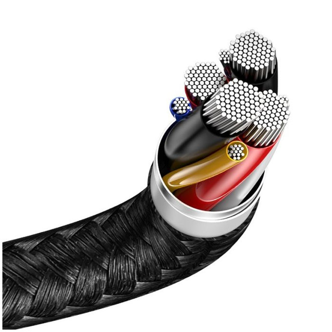 Baseus - USB-C / 2x USB-C Kabel (1.5m), schwarz