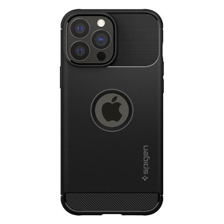 Spigen - Hülle Rugged Armor für iPhone 13 Pro Max, schwarz