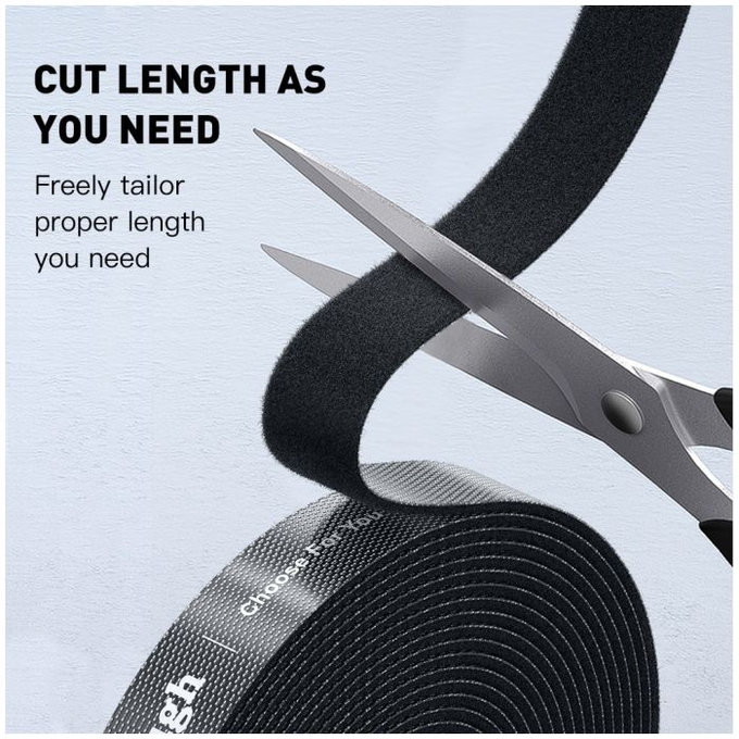 Elough - Kabelorganisator - Kabelband (3m), schwarz