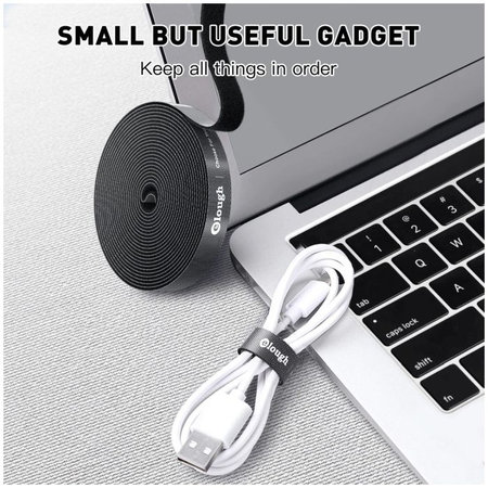 Elough - Kabelorganisator - Kabelband (1m), schwarz