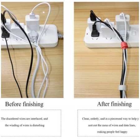 FixPremium - Kabelorganisator - Kabelbinder - 10er Set, schwarz