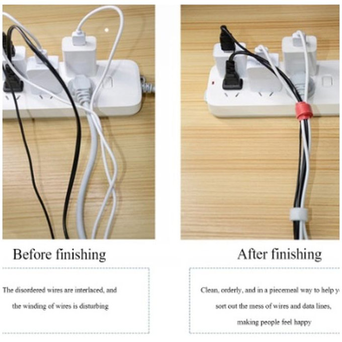 FixPremium - Kabelorganisator - Kabelbinder - 10er Set, schwarz