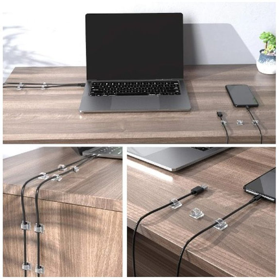 FixPremium - Kabelorganisator - Clip - 5er Set, transparent
