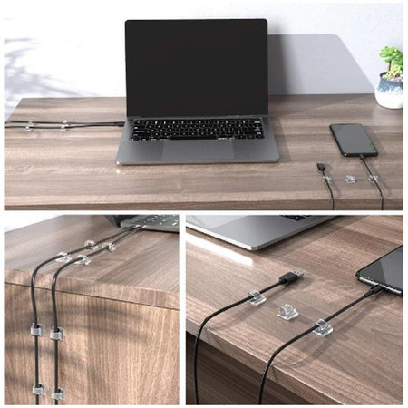 FixPremium - Kabelorganisator - Clip - 5er Set, transparent