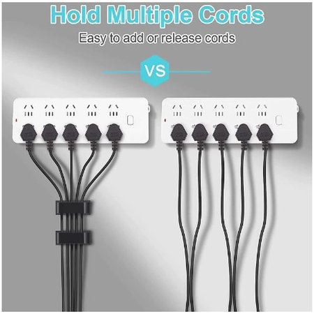 FixPremium - Kabelorganisator - Clip - 5er-Set, schwarz