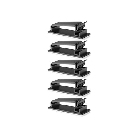 FixPremium - Kabelorganisator - Clip - 5er-Set, schwarz