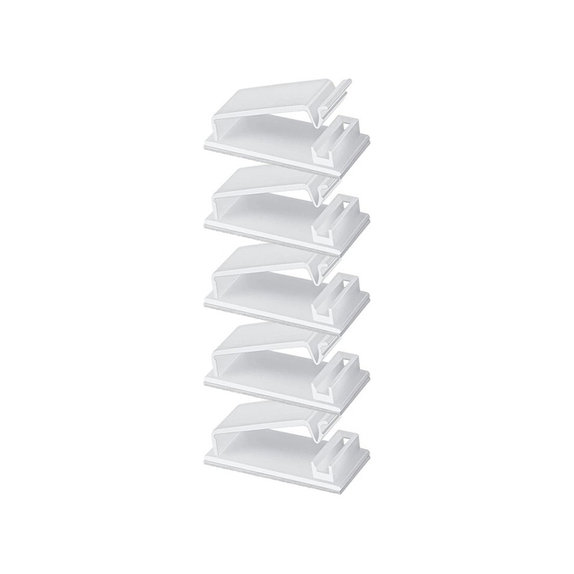 FixPremium - Kabelorganisator - Clip - 5er-Set, transparent