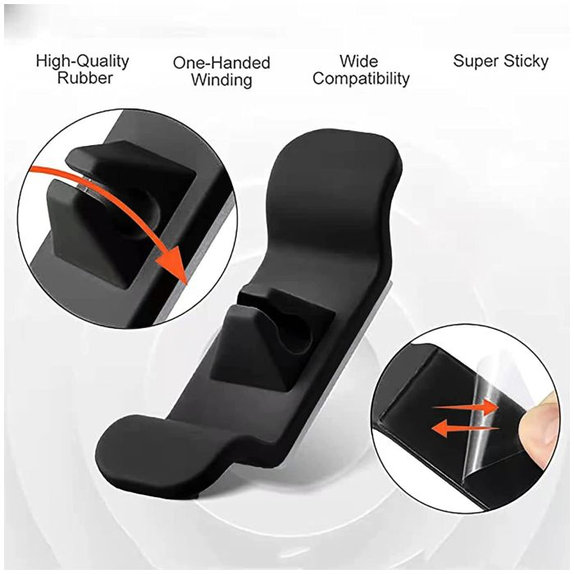 FixPremium - Kabelorganisator - Clip - 3er-Set, transparent