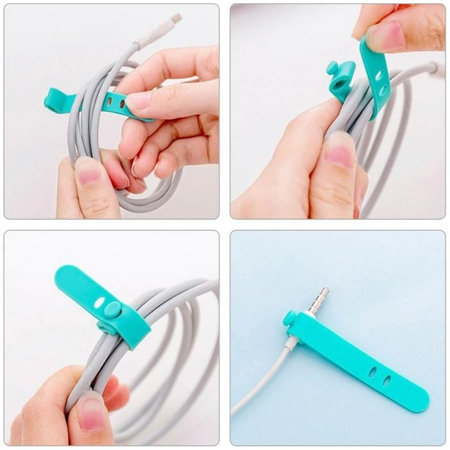 FixPremium - Kabelorganisator - Kabelbinder - 10er Set, schwarz