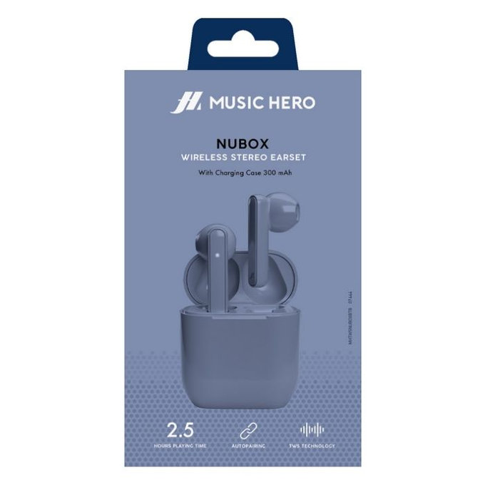 Music Hero - Kabellos Kopfhörer TWS NUBOX, blau