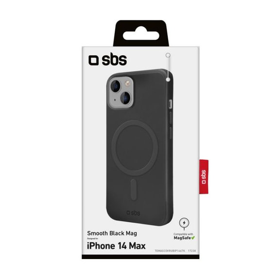 SBS - Fall Smooth Mag mit MagSafe für iPhone 14 Plus, schwarz