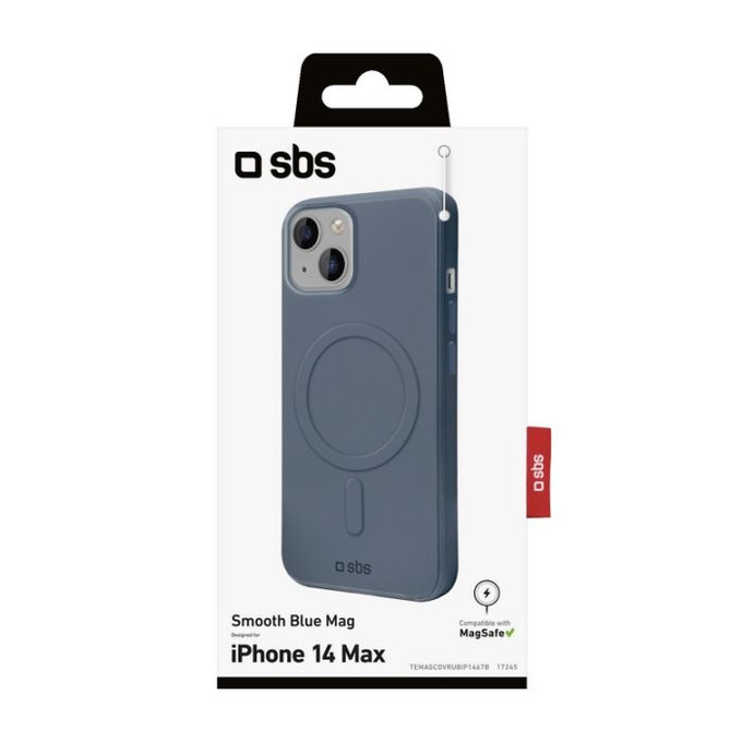 SBS - Fall Smooth Mag mit MagSafe für iPhone 14 Plus, blau