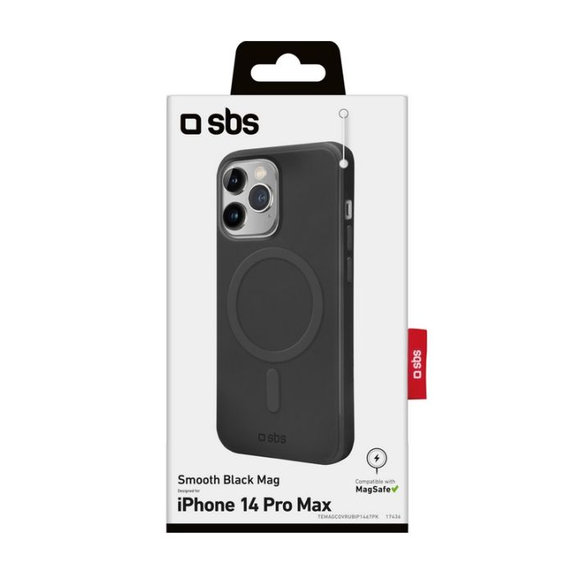 SBS - Fall Smooth Mag mit MagSafe für iPhone 14 Pro Max, schwarz