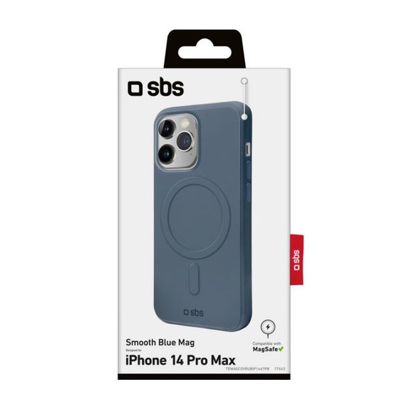 SBS - Fall Smooth Mag mit MagSafe für iPhone 14 Pro Max, blau