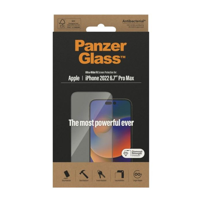 PanzerGlass - Gehärtetes Glas UWF AB für iPhone 14 Pro Max