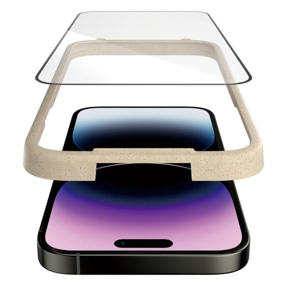 PanzerGlass - Gehärtetes Glas UWF mit aplikator für iPhone 14 Pro Max, schwarz