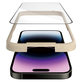 Schutzglas UWF AB mit Applikator für iPhone 14 Pro Max, Schwarz, PanzerGlass