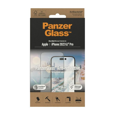 PanzerGlass - Gehärtetes Glas UWF Anti-Reflective AB für iPhone 14 Pro