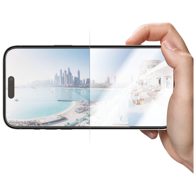 Schutzglas UWF Anti-Reflective AB mit Applikator für iPhone 14 Pro Max, Schwarz, PanzerGlass