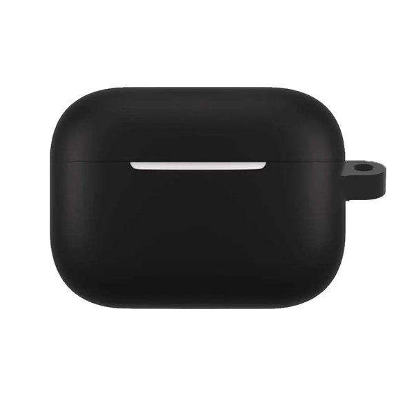 FixPremium - Silikonhülle mit Karabiner für AirPods Pro, schwarz