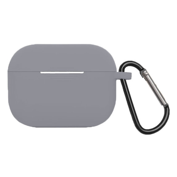 FixPremium - Silikonhülle mit Karabiner für AirPods Pro, space grey