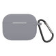 FixPremium - Silikonhülle mit Karabiner für AirPods Pro, space grey
