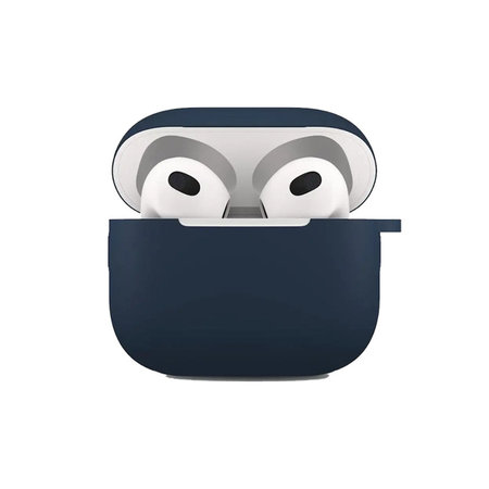 FixPremium - Silikonhülle mit Karabiner für AirPods 3, blau