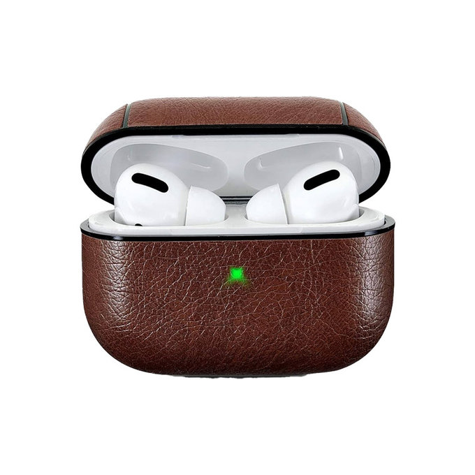 FixPremium - Etui aus Kunstleder für AirPods Pro, braun