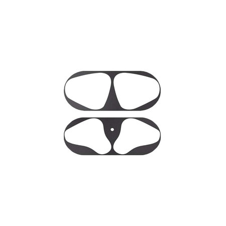 FixPremium - Staubaufkleber für AirPods 1 und 2, schwarz