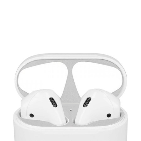 FixPremium - Staubaufkleber für AirPods 1 und 2, silber