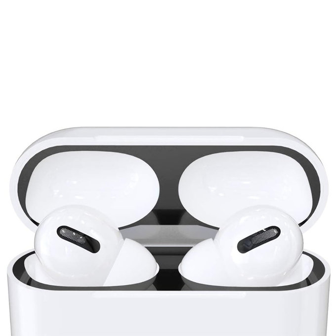 FixPremium - Staubaufkleber für AirPods Pro, schwarz