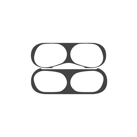 FixPremium - Staubaufkleber für AirPods Pro, schwarz