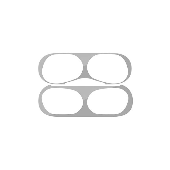 FixPremium - Staubaufkleber für AirPods Pro, silber