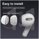 FixPremium - Ohrstöpsel für AirPods Pro - Set 3Stk (L, M, S), weiß