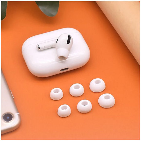 FixPremium - Ohrstöpsel für AirPods Pro - Set 3Stk (L, M, S), weiß