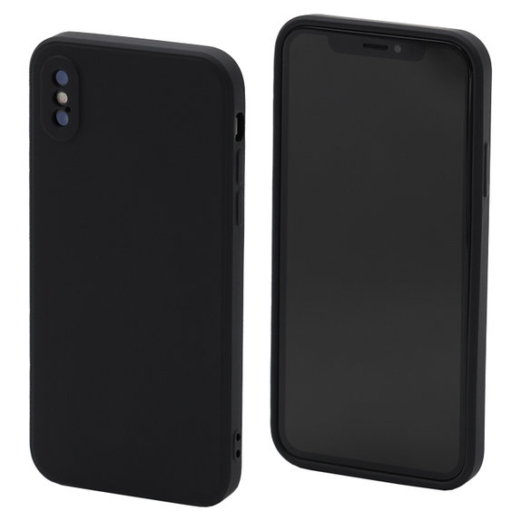FixPremium - Silikonhülle für iPhone X und XS, schwarz