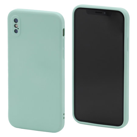FixPremium - Silikonhülle für iPhone X und XS, light cyan