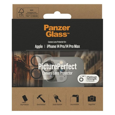 PanzerGlass - Kameraobjektiv-Schutzhülle PicturePerfect für iPhone 14 Pro und 14 Pro Max, transparent
